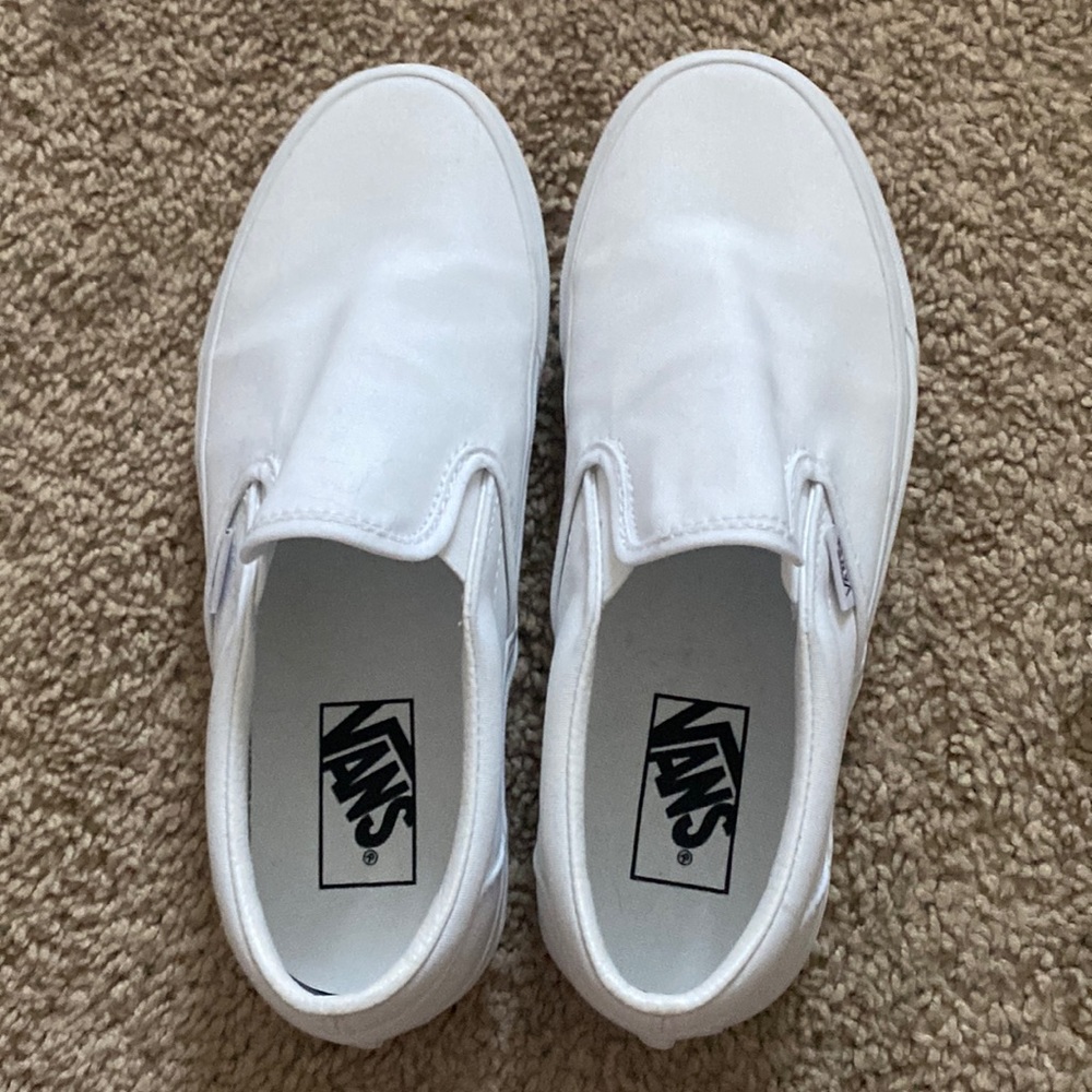 Slip on white canvas Vans